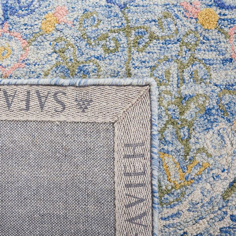 Safavieh Micro-Loop Oriental 5&#39; Square Blue and Green Area Rug, , large