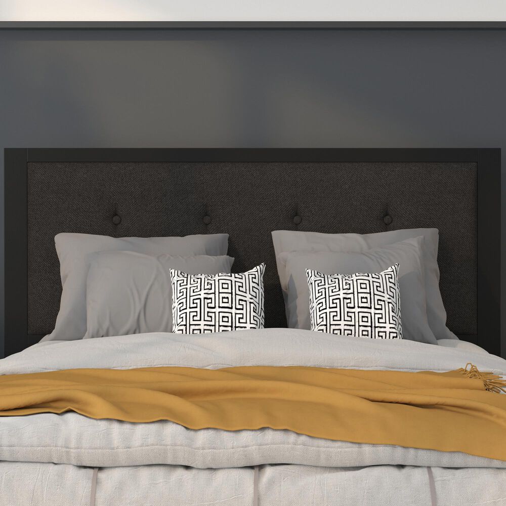 Flash Furniture Bristol Full Upholstered Headboard in Black, , large