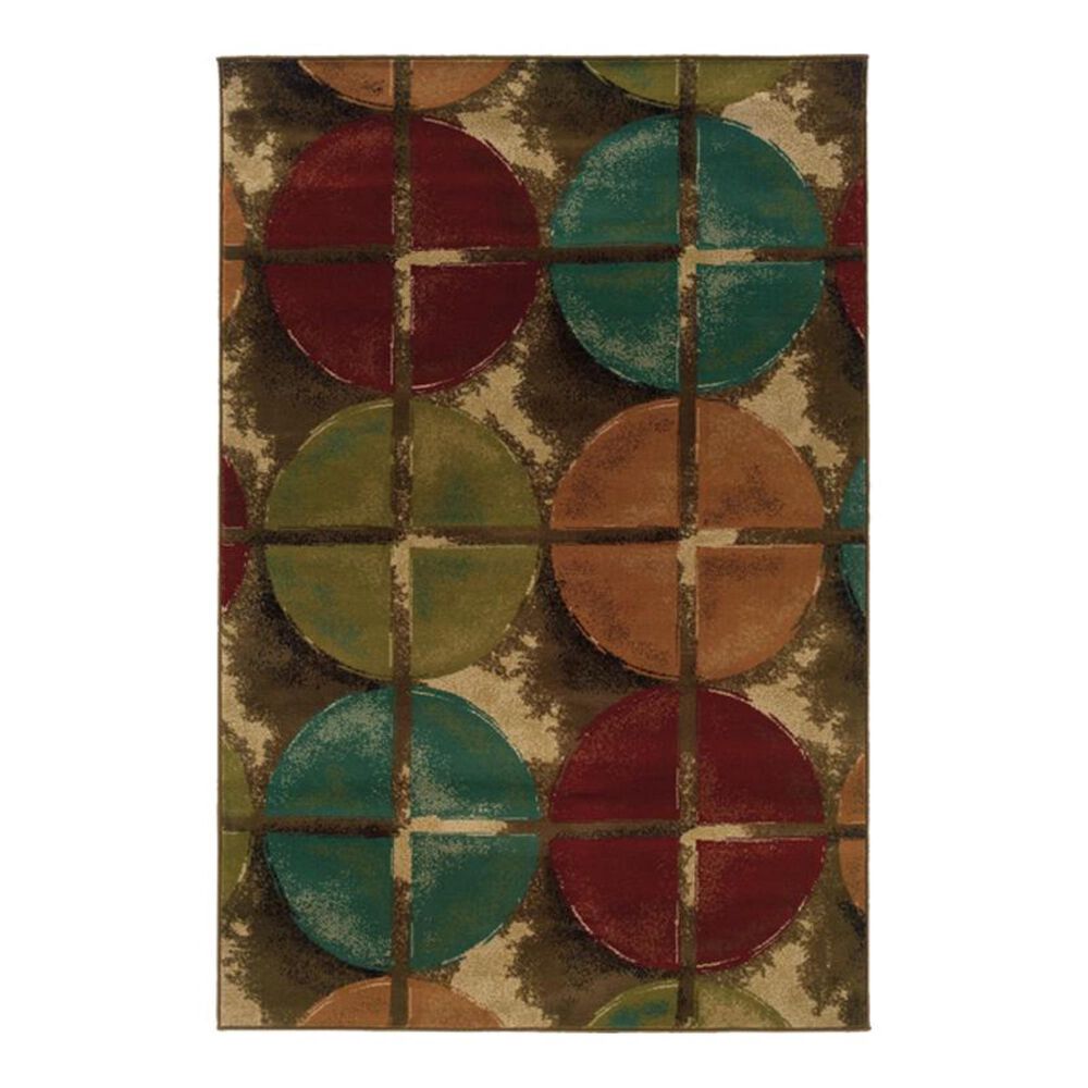 Oriental Weavers Emerson 3680B 1'10" x 7'6'' Brown Runner, , large