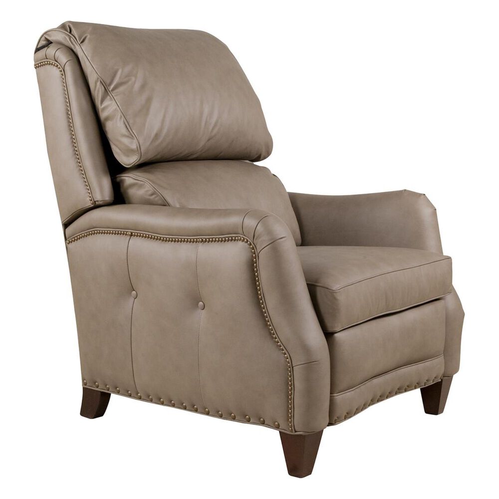 Hancock and Moore Redford Leather Push Back Recliner in Juno Taupe