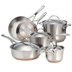Anolon 10 Piece Nouvelle Copper Stainless Steel Set