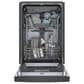 Bosch 18" 300 Series Built-In Recessed Handle Dishwasher in Black, , large