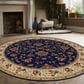 Radici USA Como 1597 Navy 5"3" Round Area Rug, , large