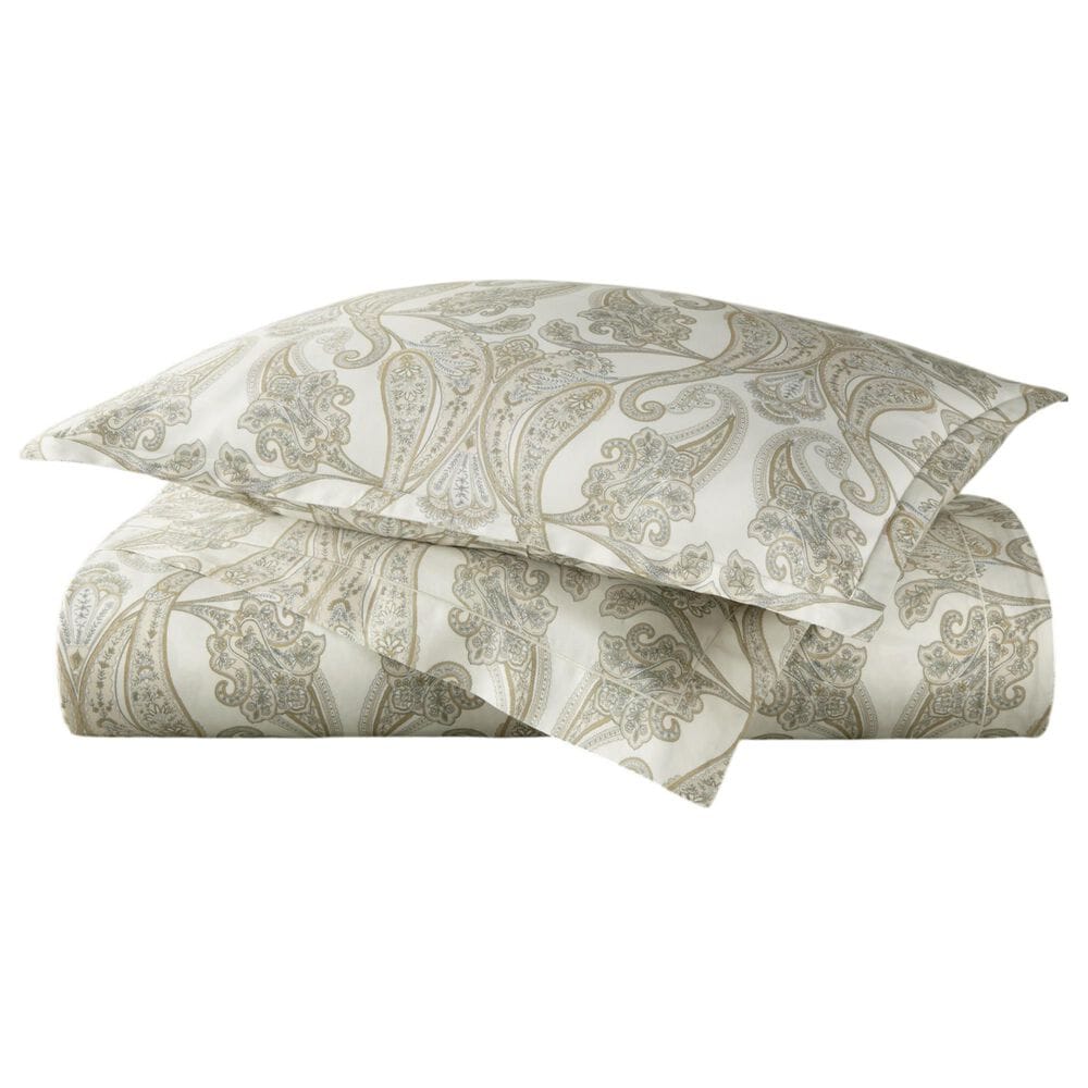 Peacock Alley Paisley 3-Piece King Duvet Set in Pearl, , large