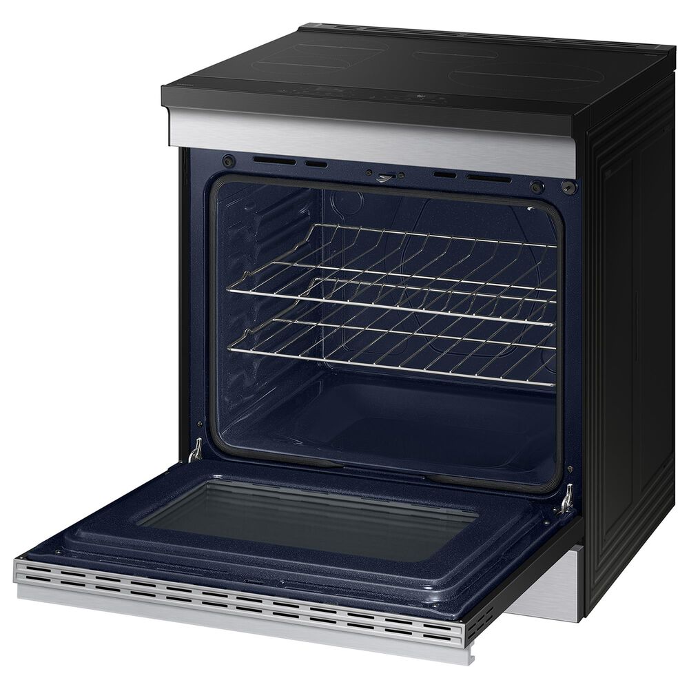 Samsung Bespoke 2-Piece Kitchen Package with 6.3 Cu. Ft. Slide-In Induction Range and 2.1 Cu. Ft. Fingerprint Resistant Over-the-Range Microwave in Stainless Steel, , large