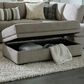 Northwestern Bri Storage Ottoman in Pewter, , large