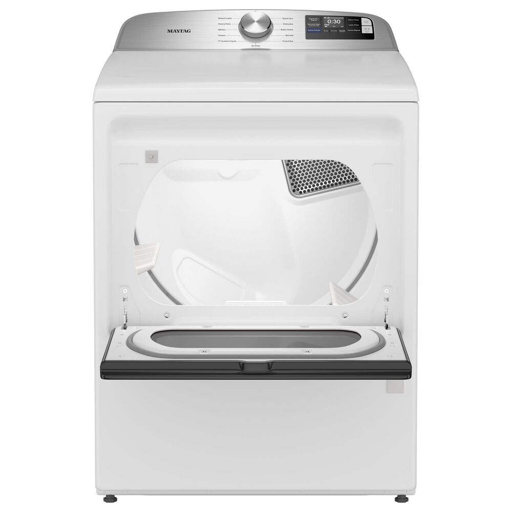 Maytag 7.4 Cu. Ft. Smart Front Load Electric Dryer with Extra Power in White, , large