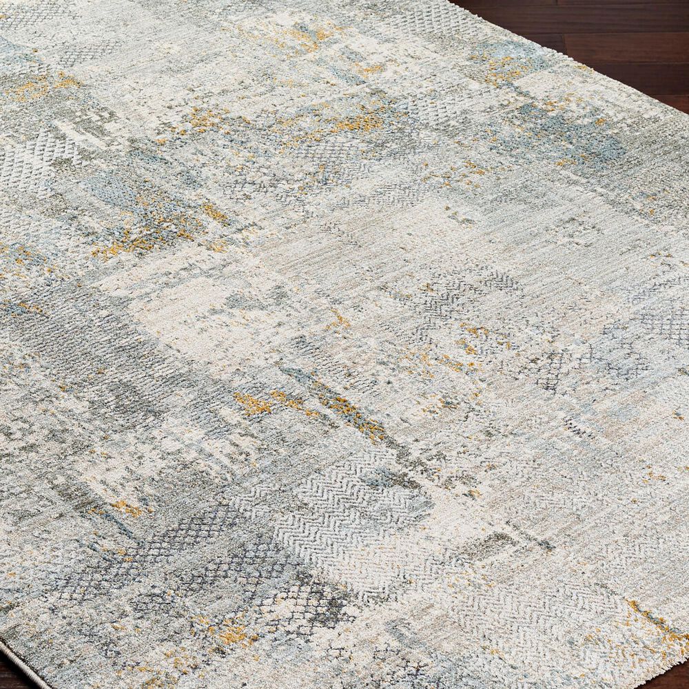 Surya Dresden Dusty Sage, Taupe, Deep Teal, Off-White, Ink Blue, Light Gray and Mustard 6'7" x 9'6" Area Rug, , large