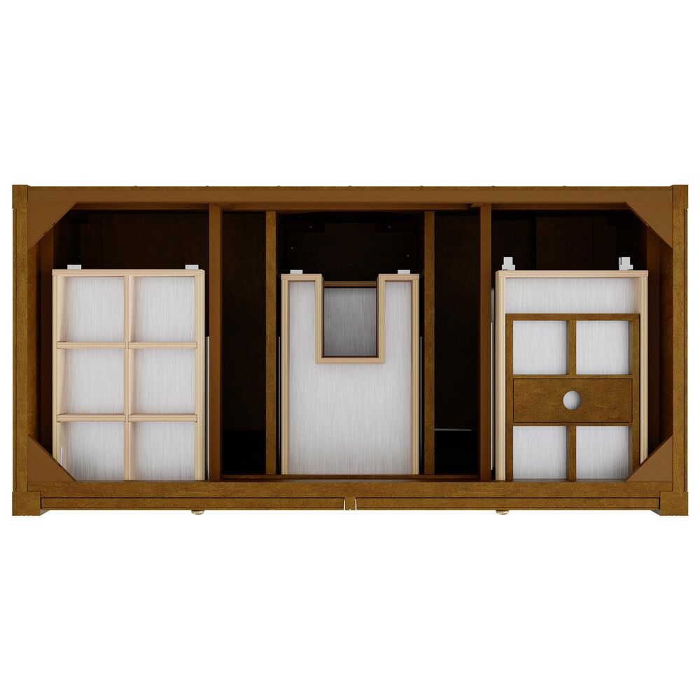 James Martin Bellshire 48" Single Bathroom Vanity in Honey Oak with 3 cm Eternal Jasmine Pearl Silestone Top, Rectangular Sink and FreePower Wireless Charger, , large