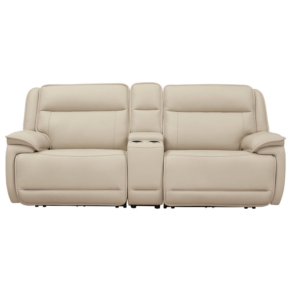 Ashley Double Deal 3-Piece Power Symmetrical Reclining Sectional Loveseat with Console in Almond, , large