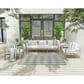 Nourison Positano Geometric Aqua 4" x 6" Indoor/Outdoor Area Rug, , large