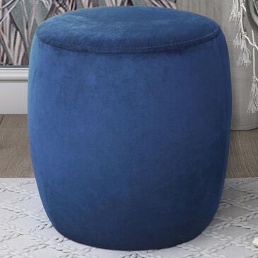 Tov Furniture Willow Velvet Ottoman in Navy, , large