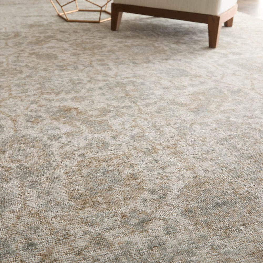 Feizy Loralai Beige and Green 5&#39; x 8&#39; Area Rug, , large