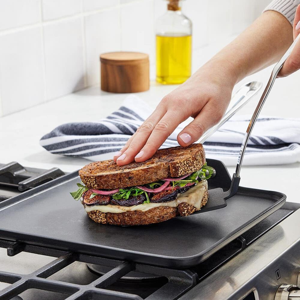 All-Clad HA1 Expert 11&quot; Nonstick Square Griddle in Black, , large