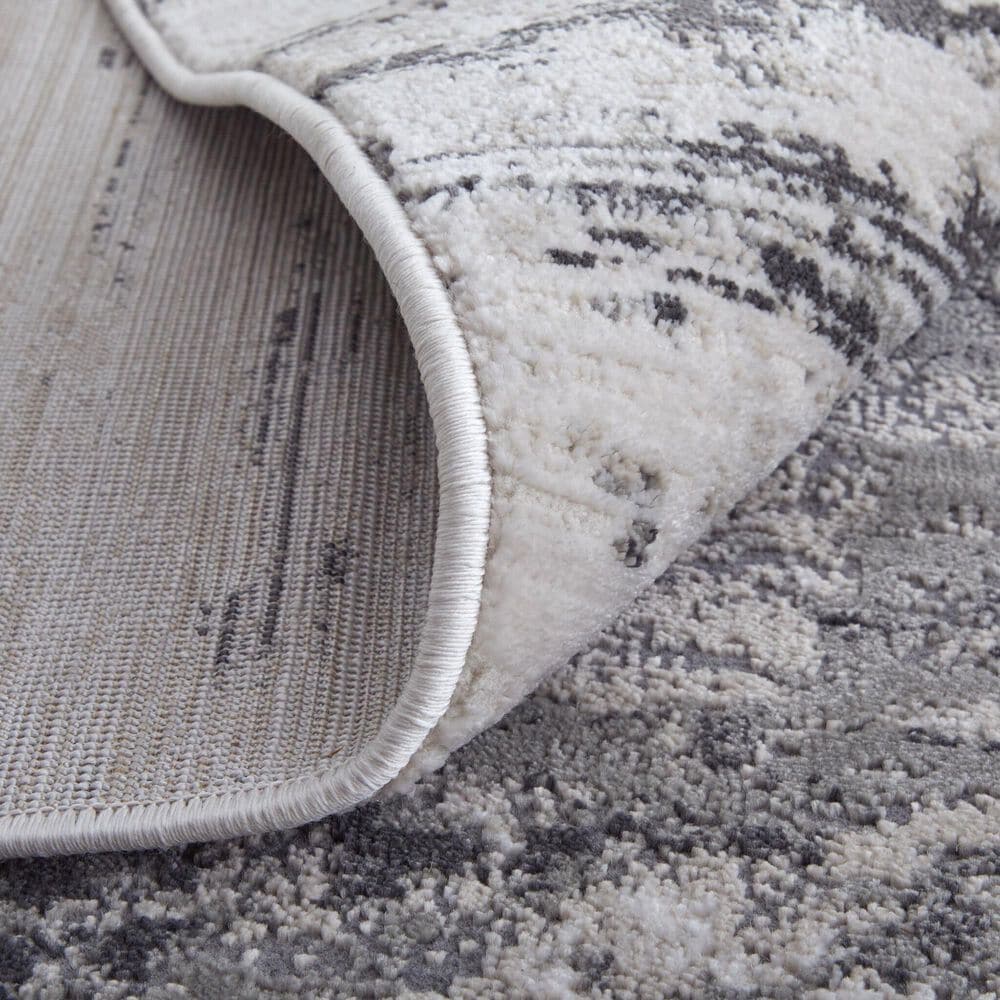 Feizy Prasad 1&#39;8&quot; x 2&#39;10&quot; Ivory and Charcoal Area Rug, , large