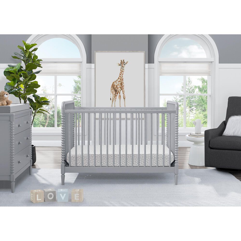 Delta Saint 4-In-1 Convertible Crib in Grey, , large