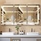 HOMLUX 48" x 32" Bathroom Medicine Cabinet with Mirror in Silver, , large