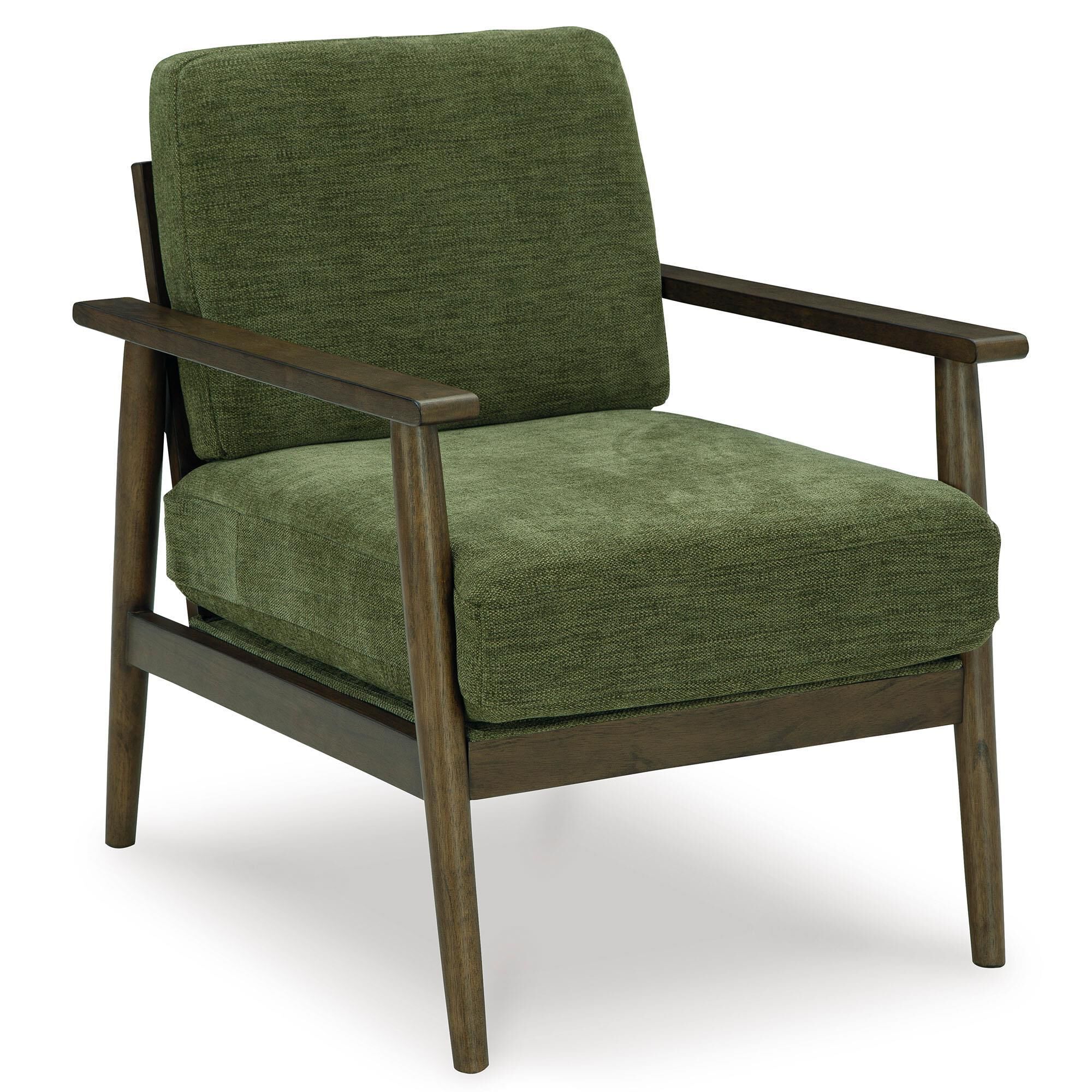 37B Bixler Showood Accent Chair in Olive
