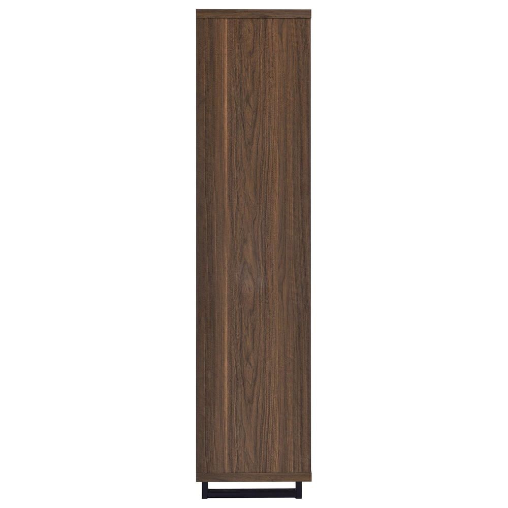 Pacific Landing Maddox 2-Piece L-desk and Bookcase Set in Black and Walnut, , large