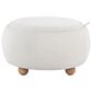 Lumisource Tray Storage Pouf with Leg in White, , large