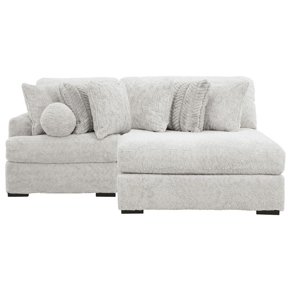Ashley Cuddle Plush 2-Piece Stationary Right Facing Sectional with Chaise in Arctic, , large