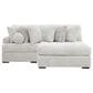 Ashley Cuddle Plush 2-Piece Stationary Right Facing Sectional with Chaise in Arctic, , large