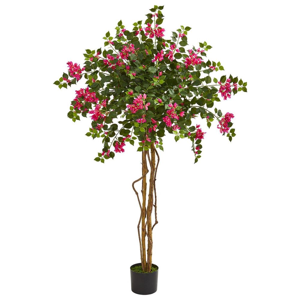 Nearly Natural Inc 5.5" Bougainvillea Artificial Tree, , large