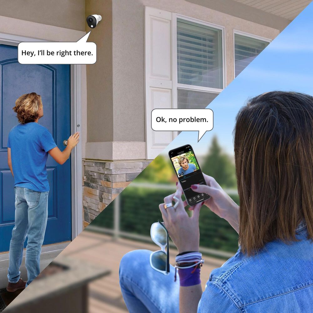 Night Owl Add On Wired 2K Deterrence Cameras with 2-Way Audio - 2 Pack - White, , large
