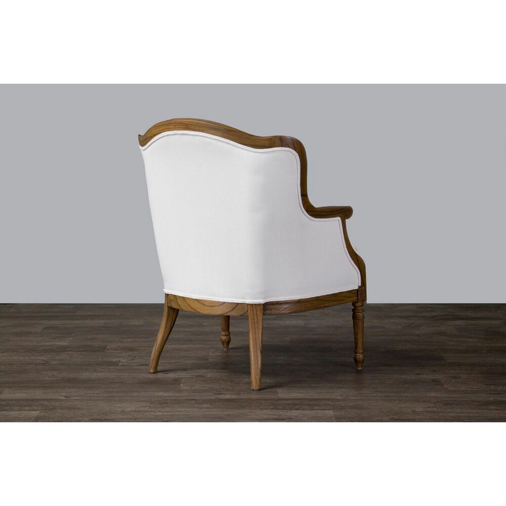 Baxton Studio Charlemagne Accent Chair in Off-White, , large
