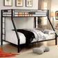 Furniture of America Francis Twin XL Over Queen Bunk Bed in Black, , large