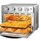 HOMLUX 26 Qt Air Fryer Toaster Oven in Silver, , large