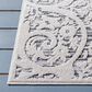 Safavieh Cabana CBN656A 4" Square Ivory and Grey Indoor/Outdoor Area Performance Rug, , large
