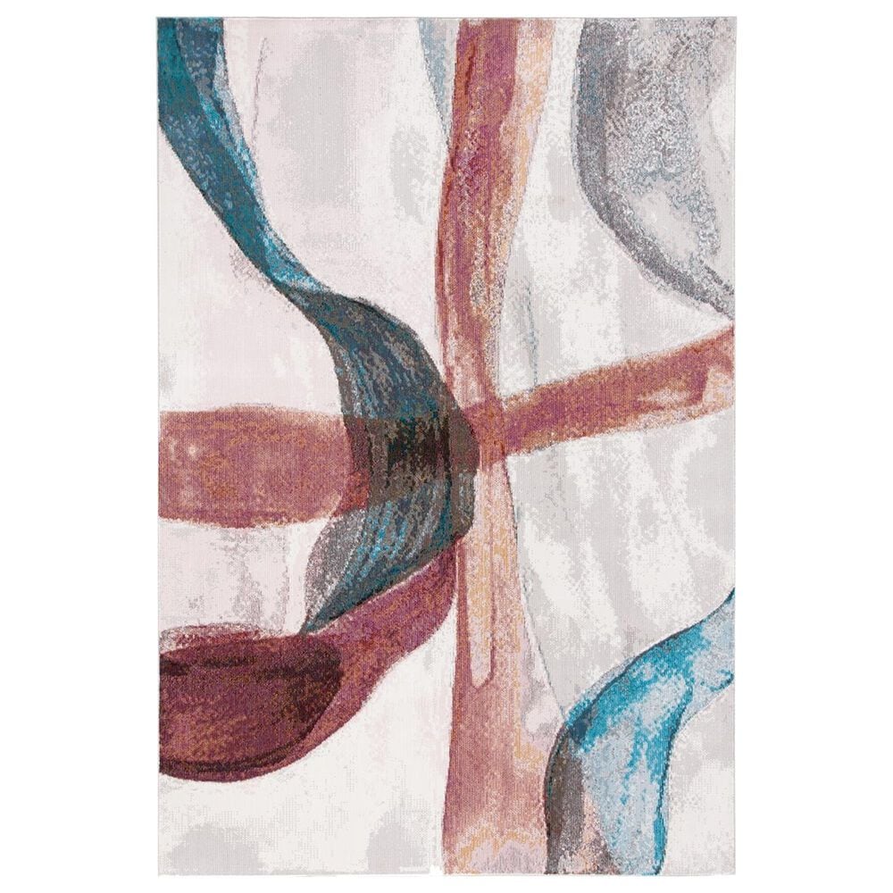 Safavieh Aria 9" x 12" Ivory and Plum Area Rug, , large