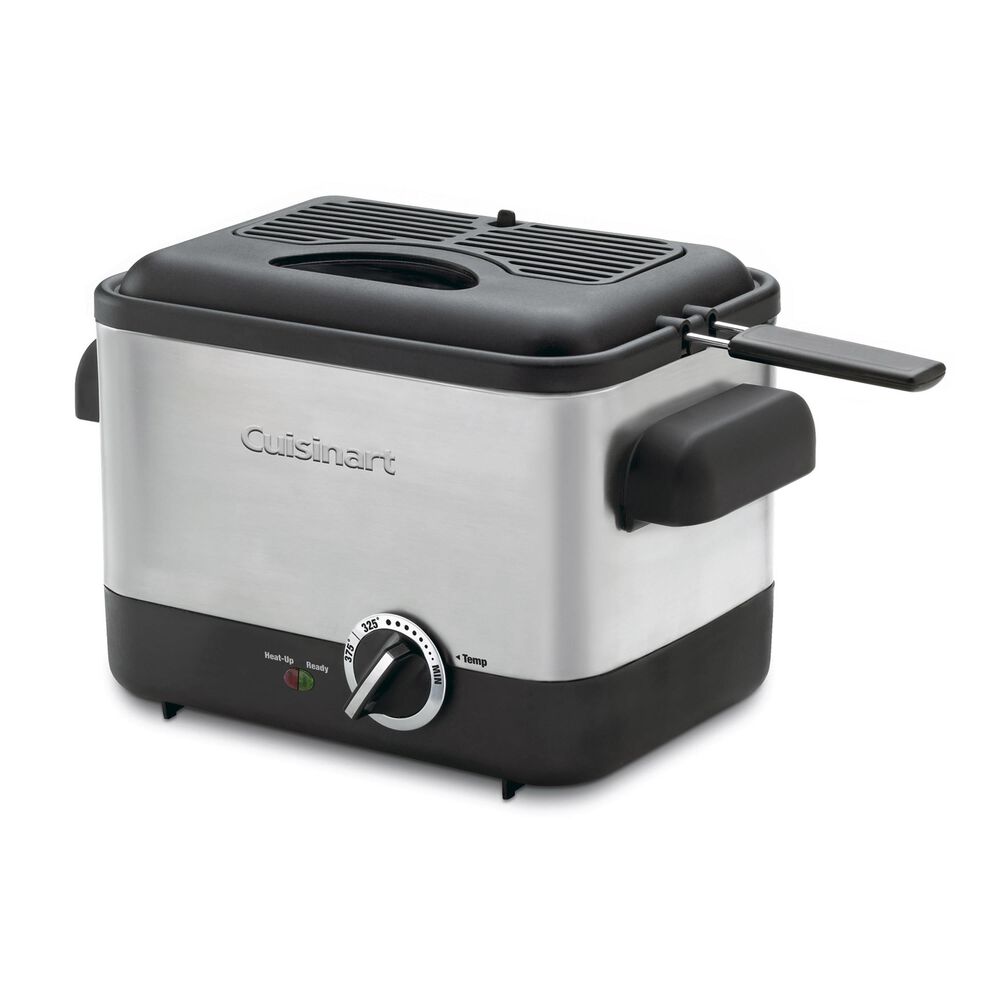 Cuisinart 1.1 L Analog Compact Deep Fryer in Black Stainless Steel, , large