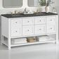 James Martin Vanities Breckenridge 60" Double Bathroom Vanity in Bright White with 3 cm Parisien Bleu Quartz Top and Rectangular Sinks, , large