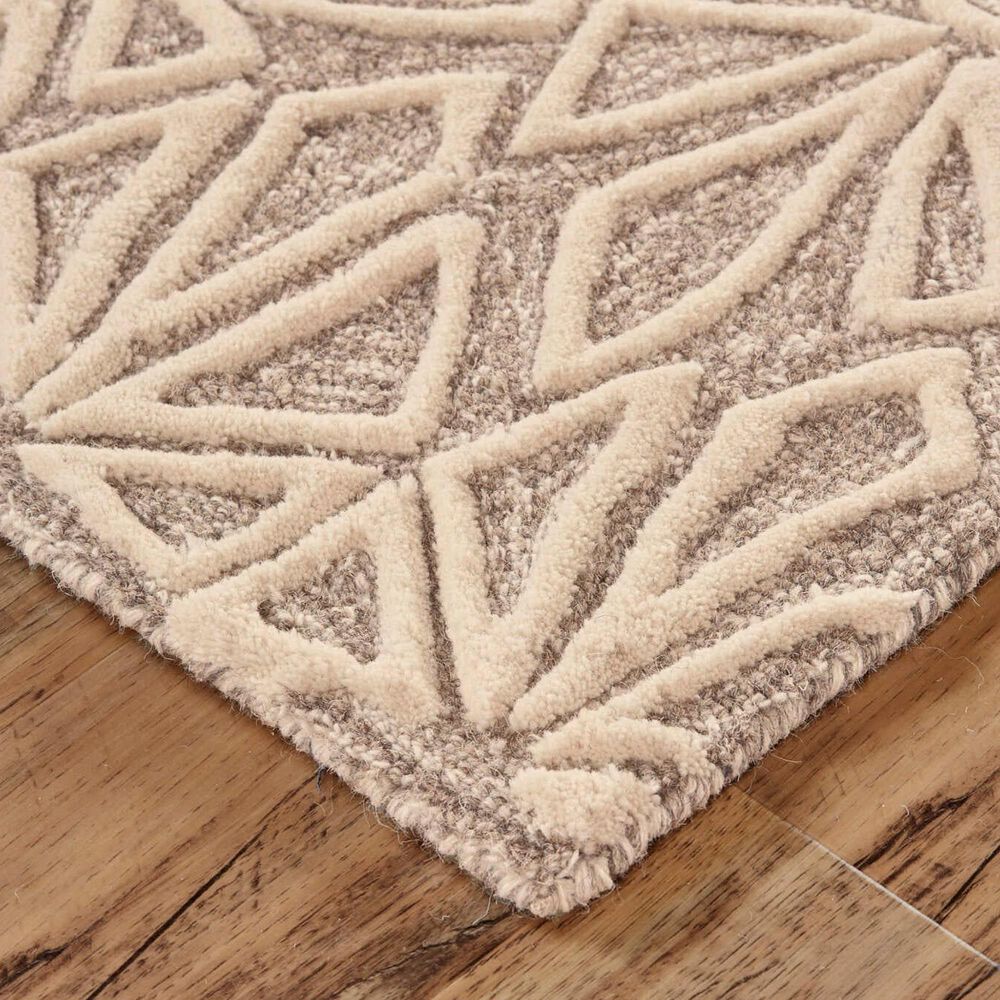 Feizy Enzo 2&#39;6&quot; x 8&#39; Ivory and Taupe Runner, , large