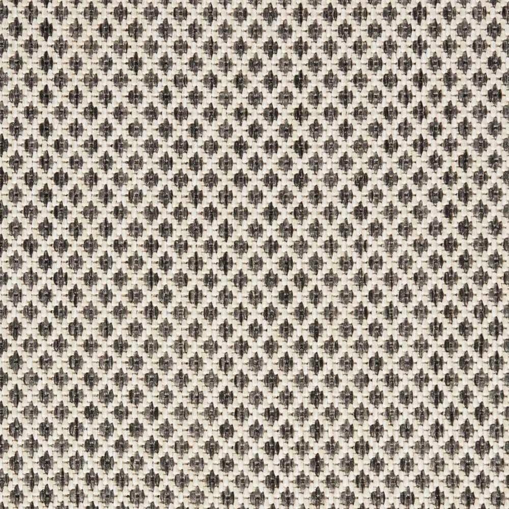 Nourison Courtyard Ivory and Charcoal 6&#39; Square Indoor/Outdoor Area Rug, , large