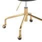 Lumisource Curvo Task Chair with Black Cushion in Gold, , large