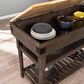 Southern Enterprises Waysmere Kitchen Island in Smoked Ash and Natural, , large