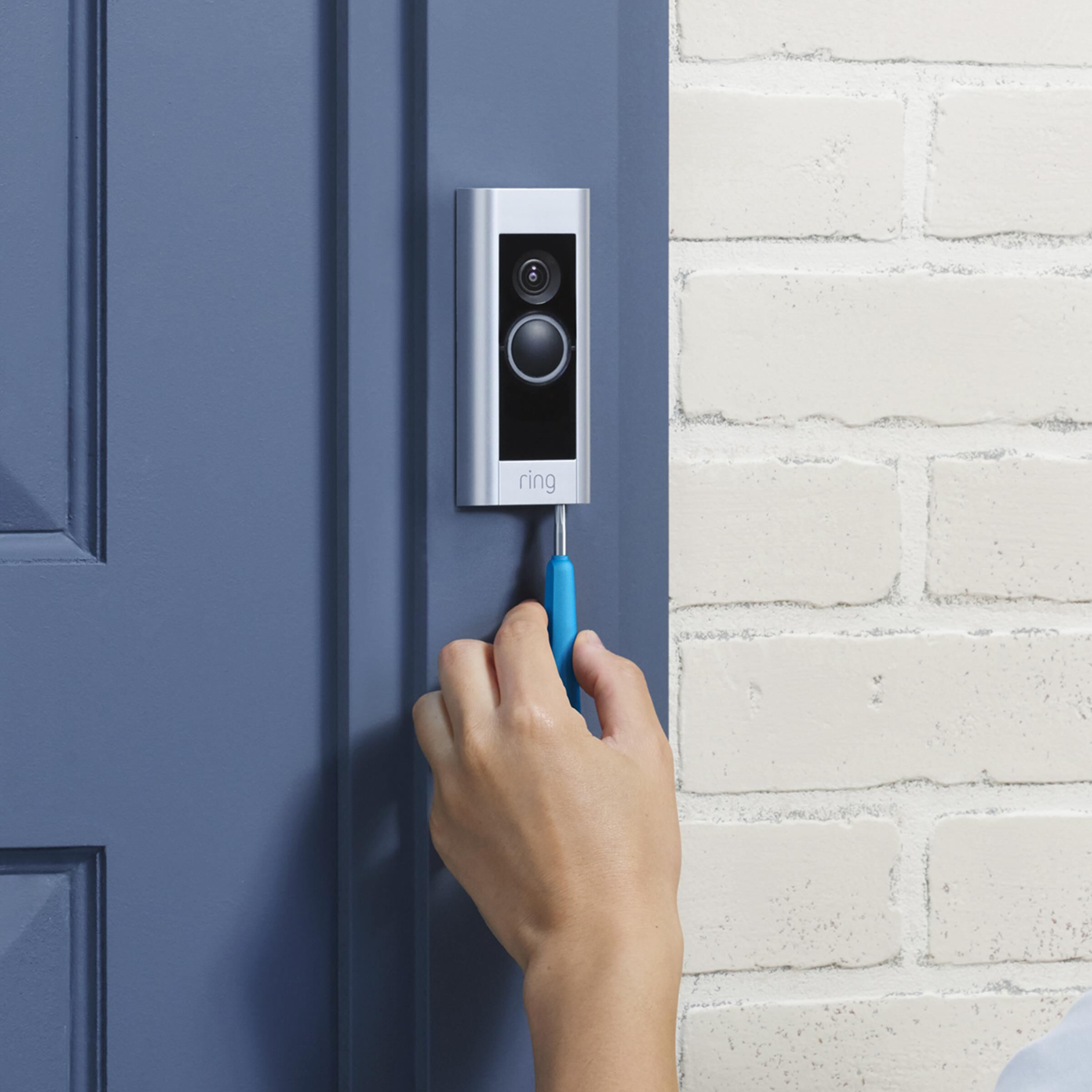 Ring satin nickel wifi smart video hotsell doorbell