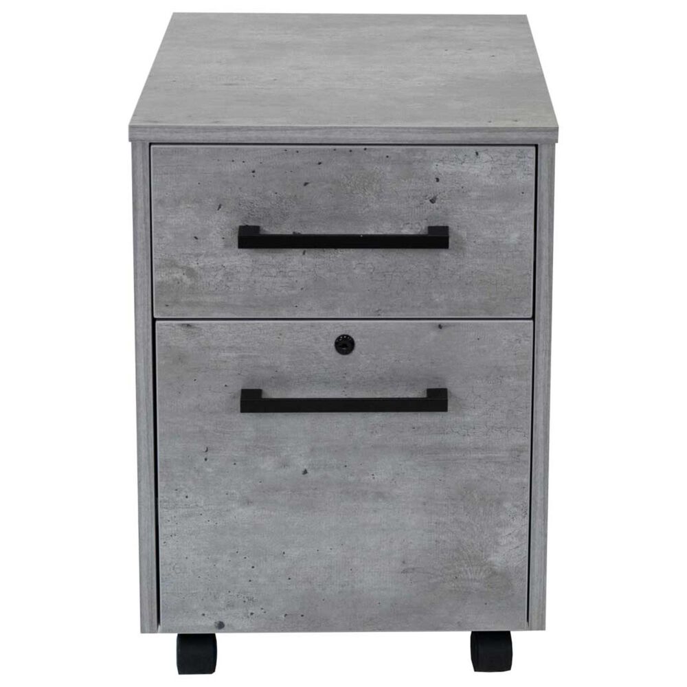 Wycliff Bay Mason Rolling File Cabinet in Concrete, , large