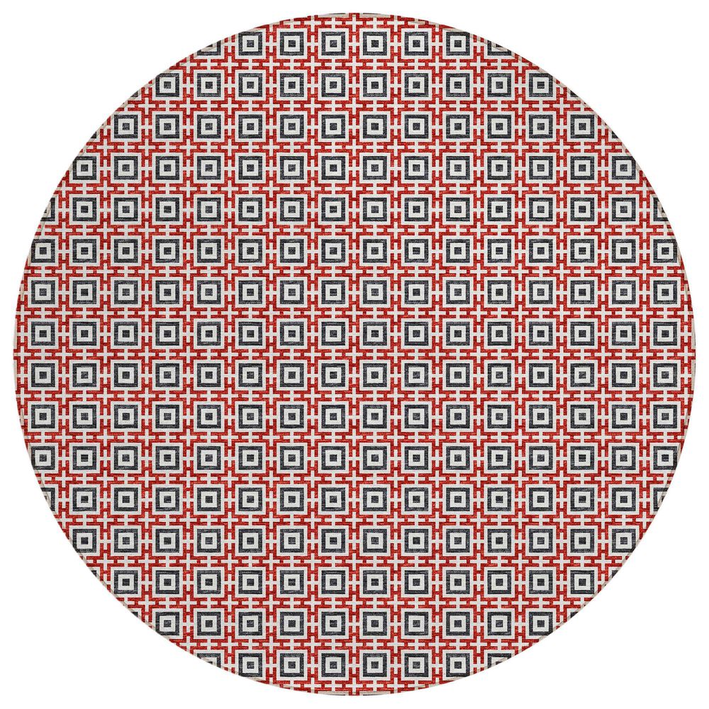 Dalyn Rug Company Marlo 10" Round Red Indoor/Outdoor Area Rug, , large