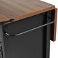 HOMLUX 54" Kitchen Island with Sliding Barn Door in Black, , large