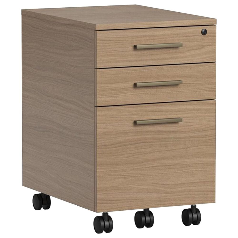 BDI Sequel Studio Mobile File Pedestal in Neo Oak and Bronze, , large