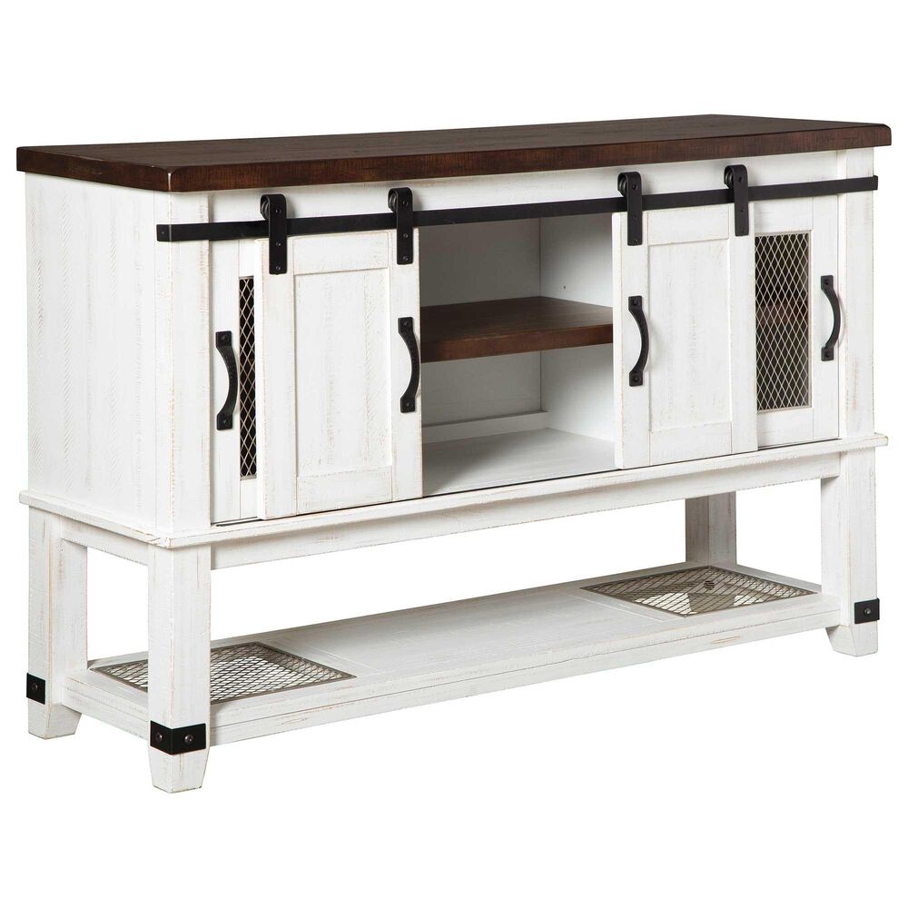 Signature Design by Ashley Valebeck Dining Room Server in White/Brown, , large