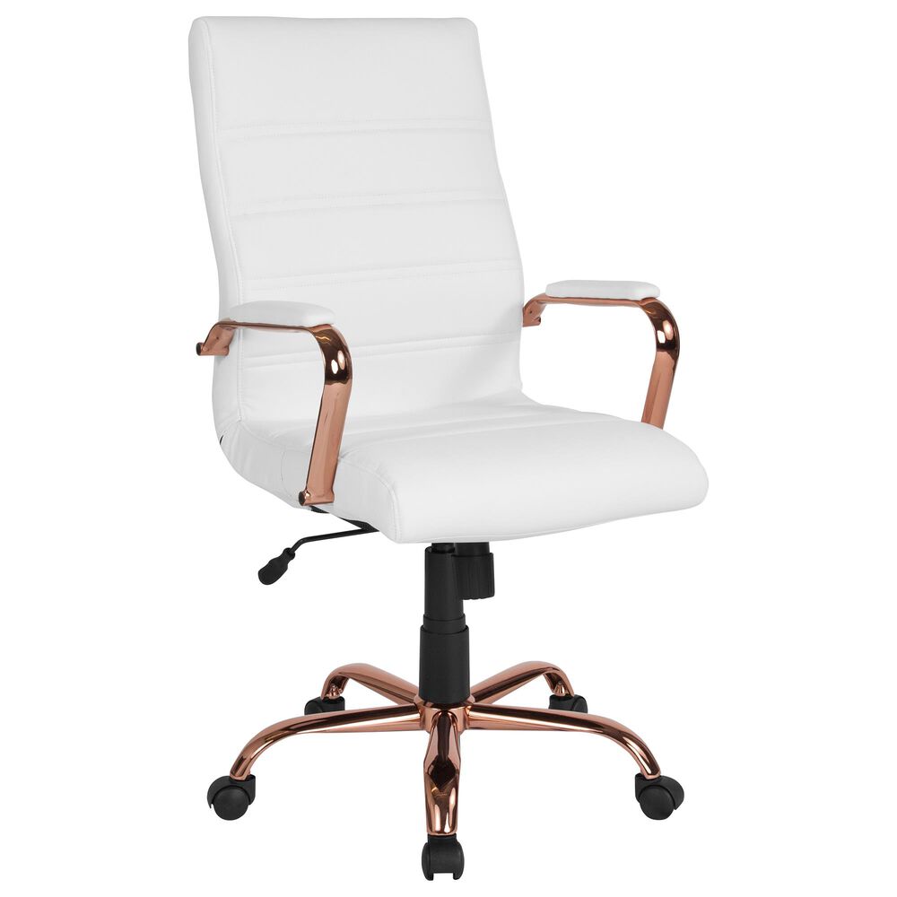 Flash Furniture Executive Swivel Chair in White Color, , large