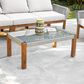 Southern Enterprises Brendina 4-Piece Conversation Set in Oiled Acacia and Natural, , large