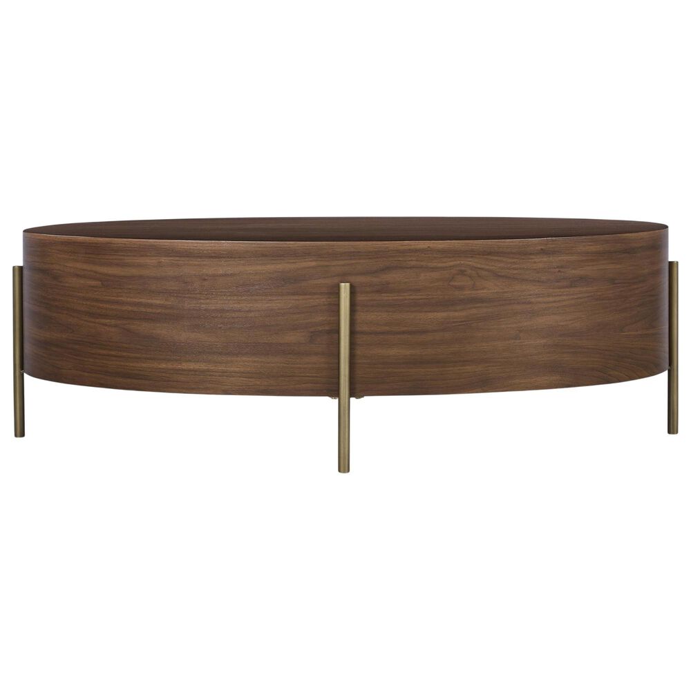 Bernhardt Morrison Cocktail Table in Walnut Brown and Nidda, , large
