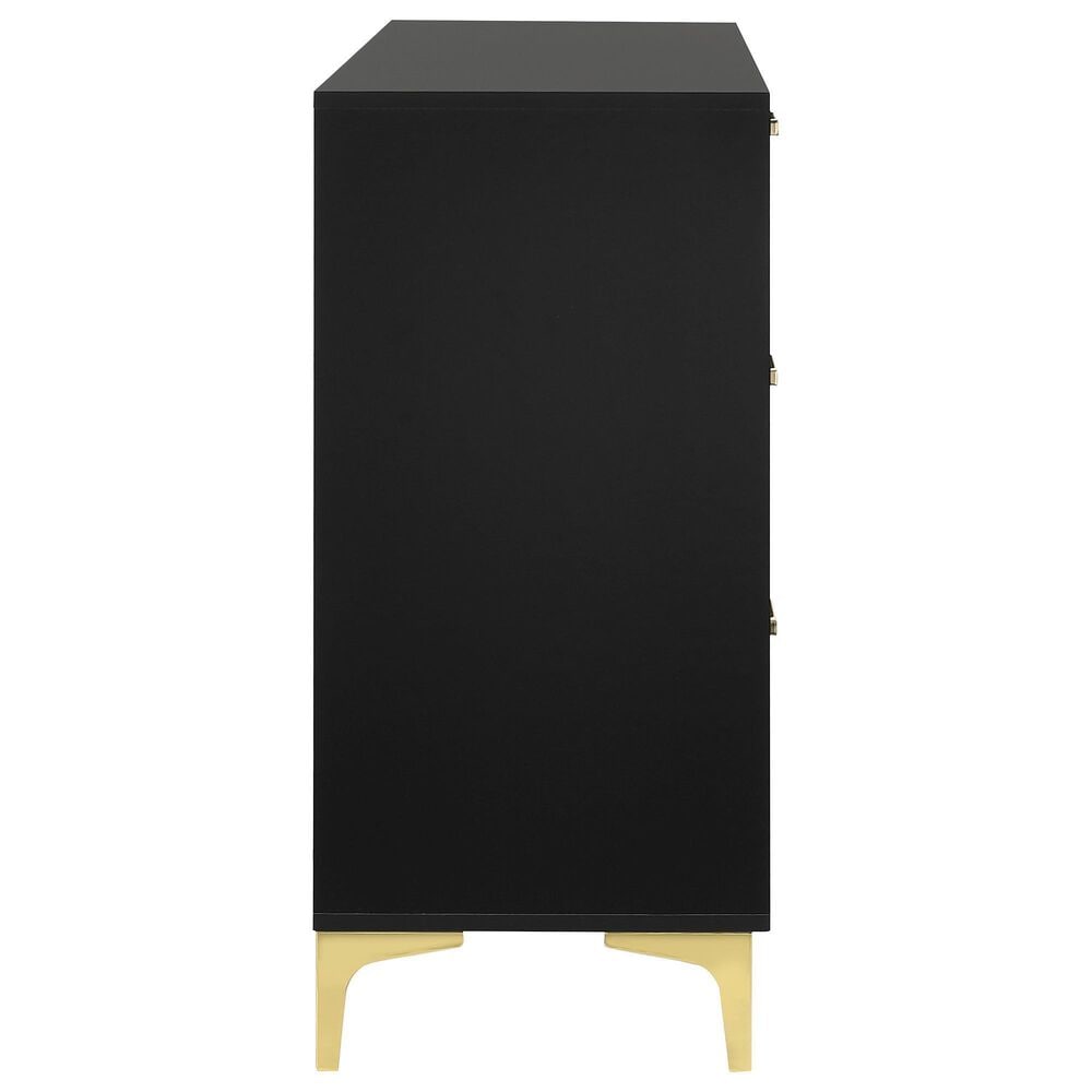 Pacific Landing Kendall 6-Drawer Dresser in Black and Gold, , large