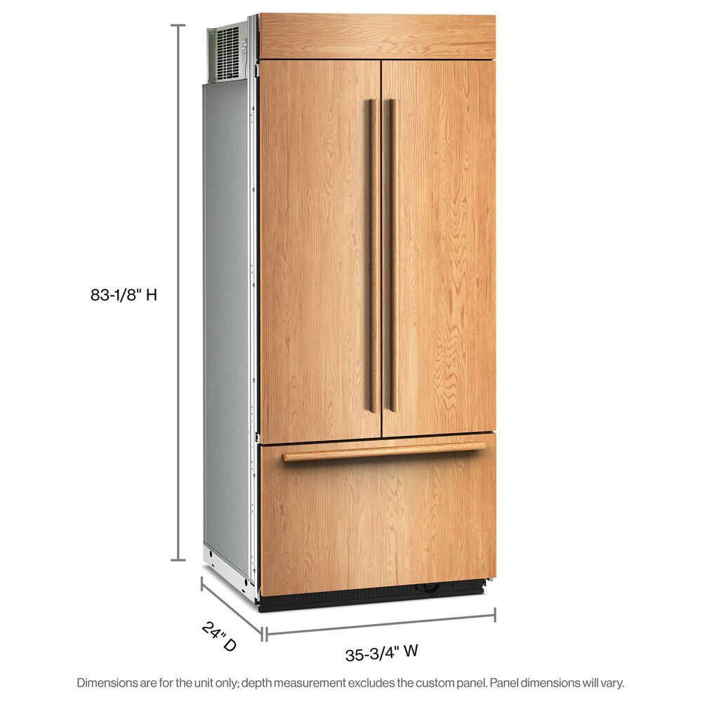 KitchenAid 20.8 Cu. Ft. Built-In French Door Bottom Mount Refrigerator with Platinum Interior in Panel Ready, , large